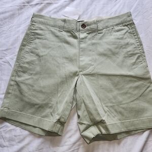 J. Crew 7"inseam Men's Flex Chino Shorts Mint Green Size 28 NWT!!!